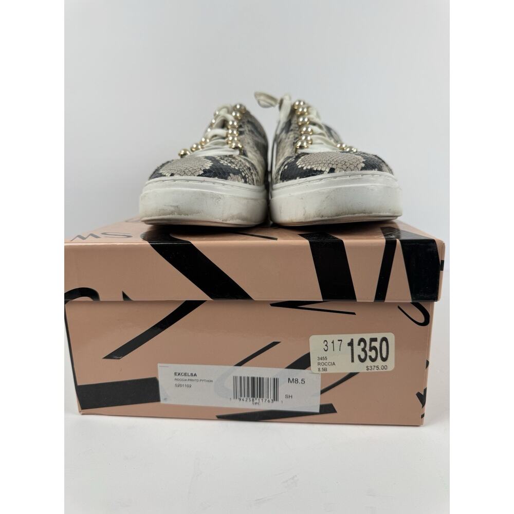 Stuart Weitzman Roccia Excelsa Python Pearl Sneakers Size 8.5 Boxed - Picture 3 of 11